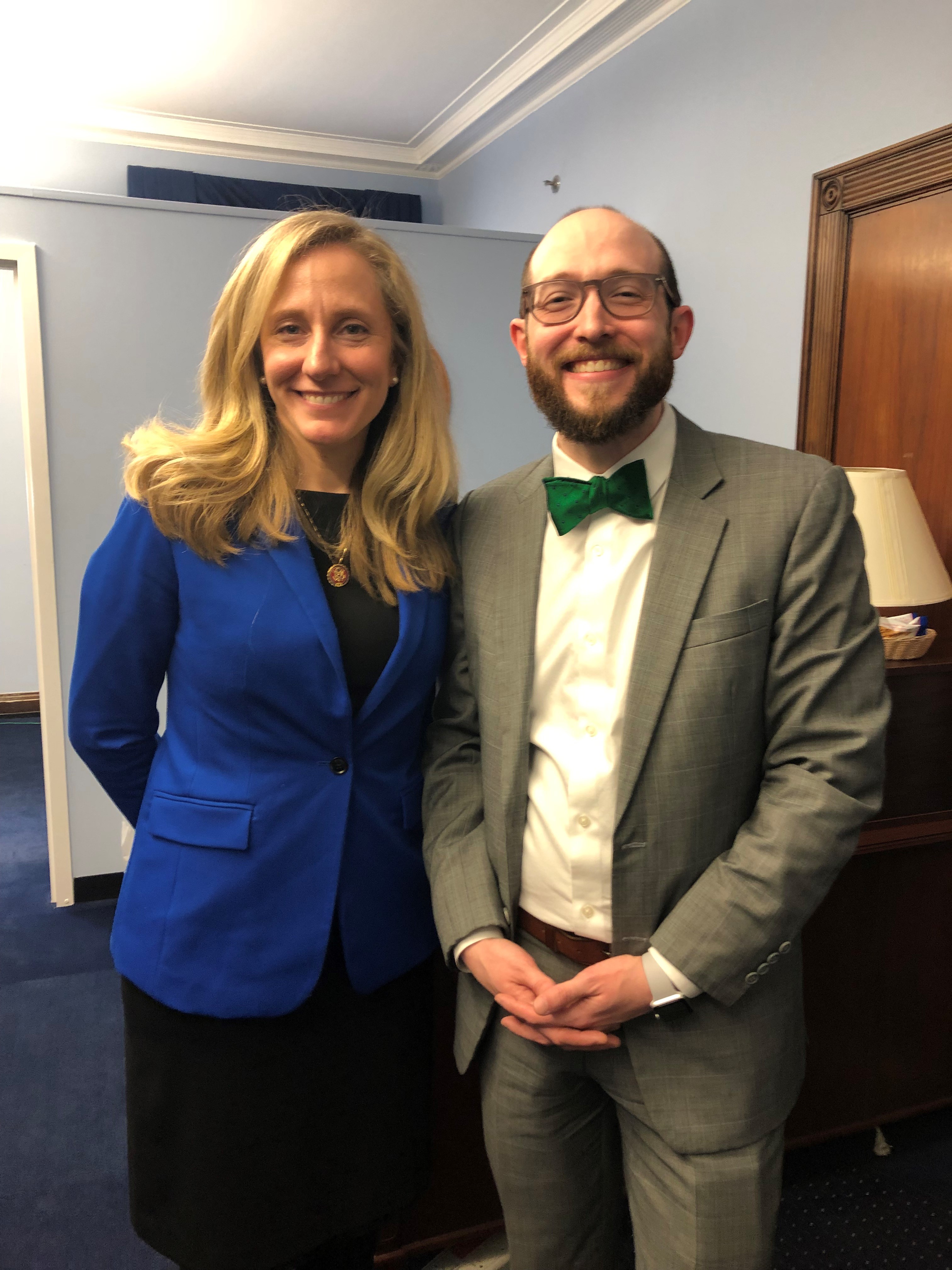 Rep. Abigail Spanberger (D-VA) and John Legge, MD